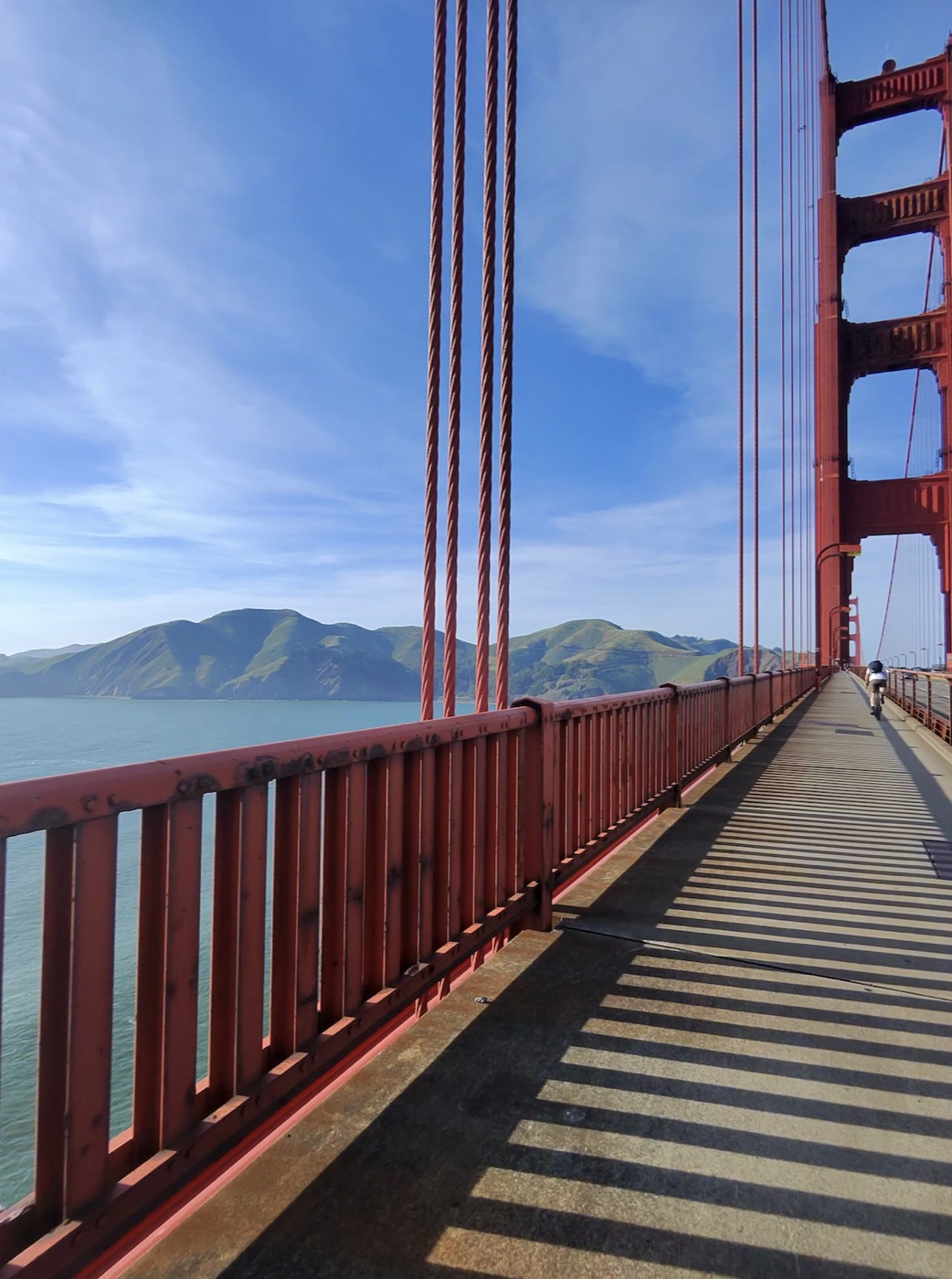 The Golden Gate Bridge on a clear day